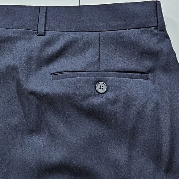 Ballin Pants Mens 40 (42) x 31 Black Zip Fly Wool Pockets Classic Trousers VTG - Picture 14 of 16